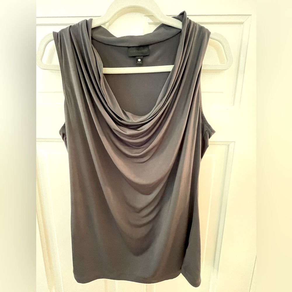Worthington Sleeveless Blouse in Slate Grey